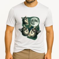Funny Cat Three Cat Moon 3 Wolfs Cute Kitten Graphic Cooling Performance Crew T-Shirt