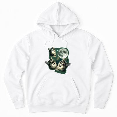 Funny Cat Three Cat Moon 3 Wolfs Cute Kitten Graphic Hoodie
