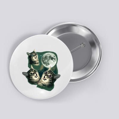 Funny Cat Three Cat Moon 3 Wolfs Cute Kitten Graphic Button