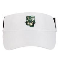 Funny Cat Three Cat Moon 3 Wolfs Cute Kitten Graphic Adult Drive Performance Visor
