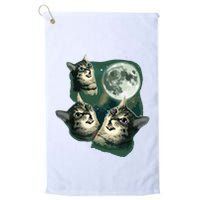 Funny Cat Three Cat Moon 3 Wolfs Cute Kitten Graphic Golf Towel