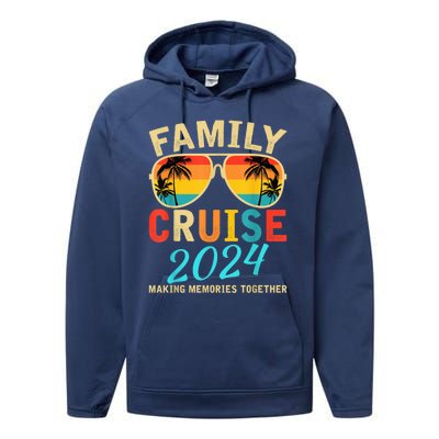 Family Cruise Trip 2024 Hello Summer Vacation Beach Matching Performance Fleece Hoodie