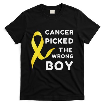 Funny Cancer Treatment Gifts Cancer You Picked The Wrong Guy T-Shirt