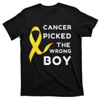 Funny Cancer Treatment Gifts Cancer You Picked The Wrong Guy T-Shirt