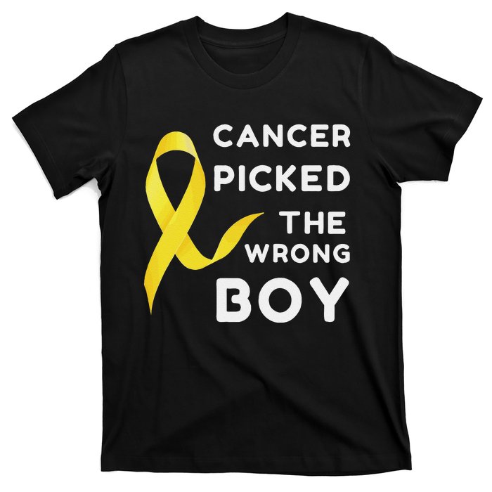 Funny Cancer Treatment Gifts Cancer You Picked The Wrong Guy T-Shirt