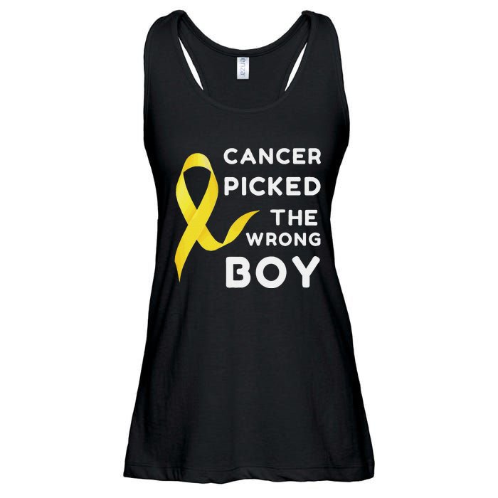 Funny Cancer Treatment Gifts Cancer You Picked The Wrong Guy Ladies Essential Flowy Tank