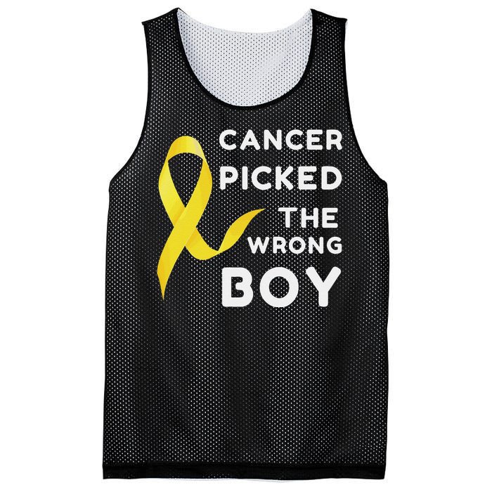 Funny Cancer Treatment Gifts Cancer You Picked The Wrong Guy Mesh Reversible Basketball Jersey Tank