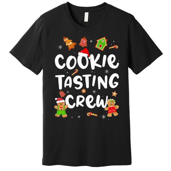 Festive Cookie Tasting Crew Pajama Set for Family Xmas Premium T-Shirt