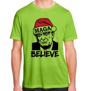 Funny Christmas Trump 2024 Maga Trump Wearing Maga Santa Hat Meaningful Gift Adult ChromaSoft Performance T-Shirt