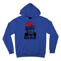 Funny Christmas Trump 2024 Maga Trump Wearing Maga Santa Hat Meaningful Gift Hoodie