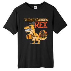 Funny Cute Turkeysaurus Rex Dab Turkey Dino Toddler Boys Thanksgiving Tall Fusion ChromaSoft Performance T-Shirt