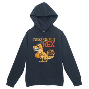 Funny Cute Turkeysaurus Rex Dab Turkey Dino Toddler Boys Thanksgiving Urban Pullover Hoodie