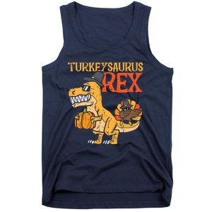 Funny Cute Turkeysaurus Rex Dab Turkey Dino Toddler Boys Thanksgiving Tank Top