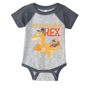 Funny Cute Turkeysaurus Rex Dab Turkey Dino Toddler Boys Thanksgiving Infant Baby Jersey Bodysuit