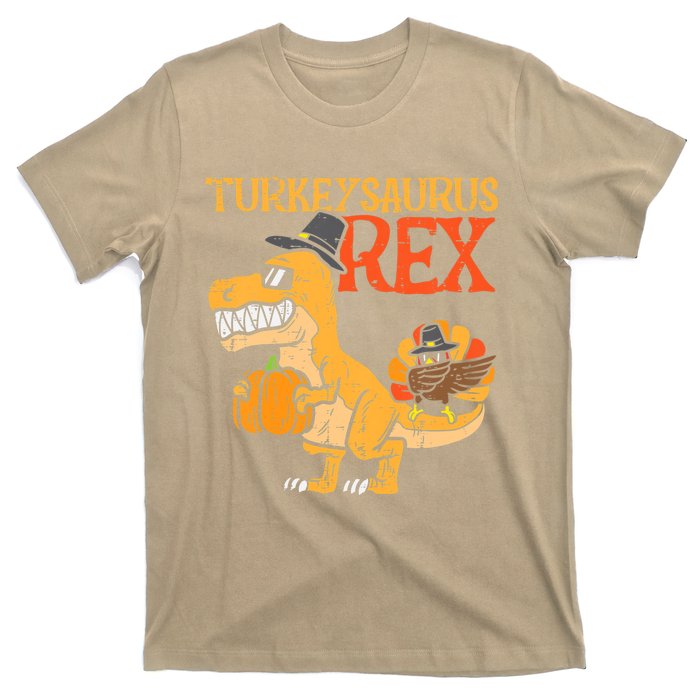 Funny Cute Turkeysaurus Rex Dab Turkey Dino Toddler Boys Thanksgiving T-Shirt