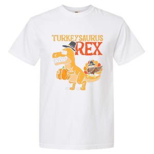 Funny Cute Turkeysaurus Rex Dab Turkey Dino Toddler Boys Thanksgiving Garment-Dyed Heavyweight T-Shirt