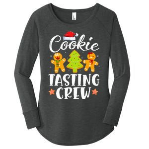 Festive Cookie Tasting Crew PJs for Family Christmas Women's Perfect Tri Tunic Long Sleeve Shirt