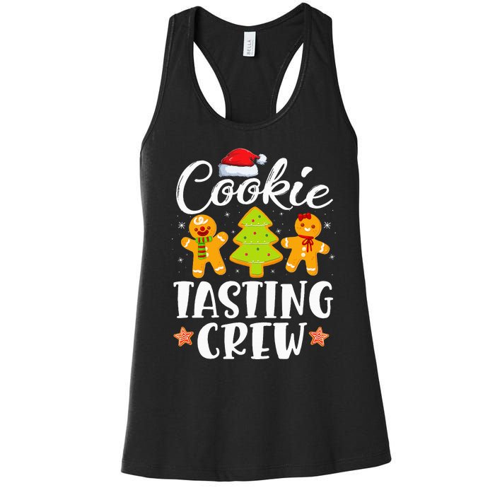 Festive Cookie Tasting Crew PJs for Family Christmas Women's Racerback Tank