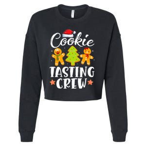 Festive Cookie Tasting Crew PJs for Family Christmas Cropped Pullover Crew