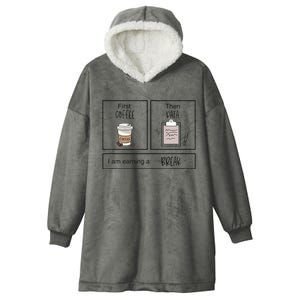 First Coffee Then Iep Teacher Sped Teacher Coffee Lover Gift Hooded Wearable Blanket