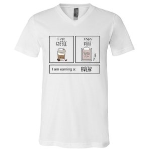 First Coffee Then Iep Teacher Sped Teacher Coffee Lover Gift V-Neck T-Shirt