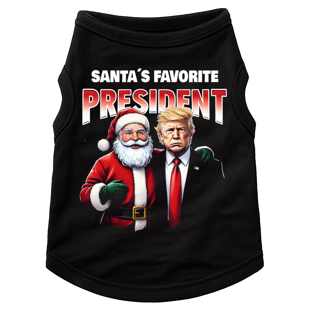 Funny Christmas Trump With Santa Favorite President Meaningful Gift Doggie Tank