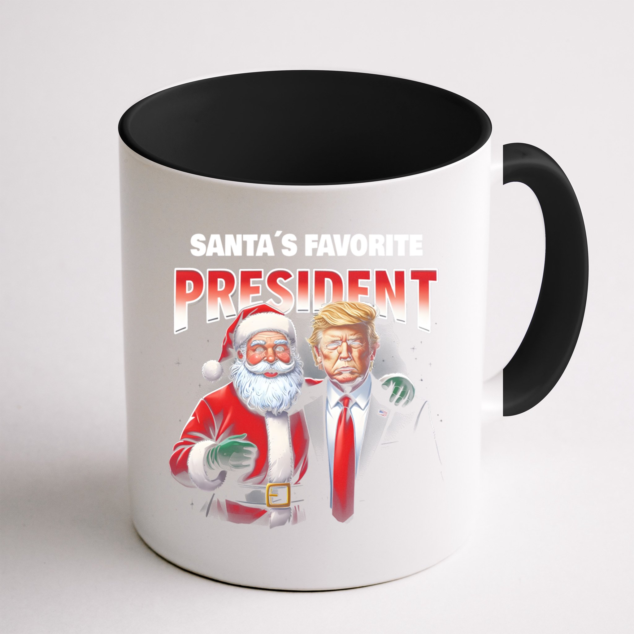 Funny Christmas Trump With Santa Favorite President Meaningful Gift Mug
