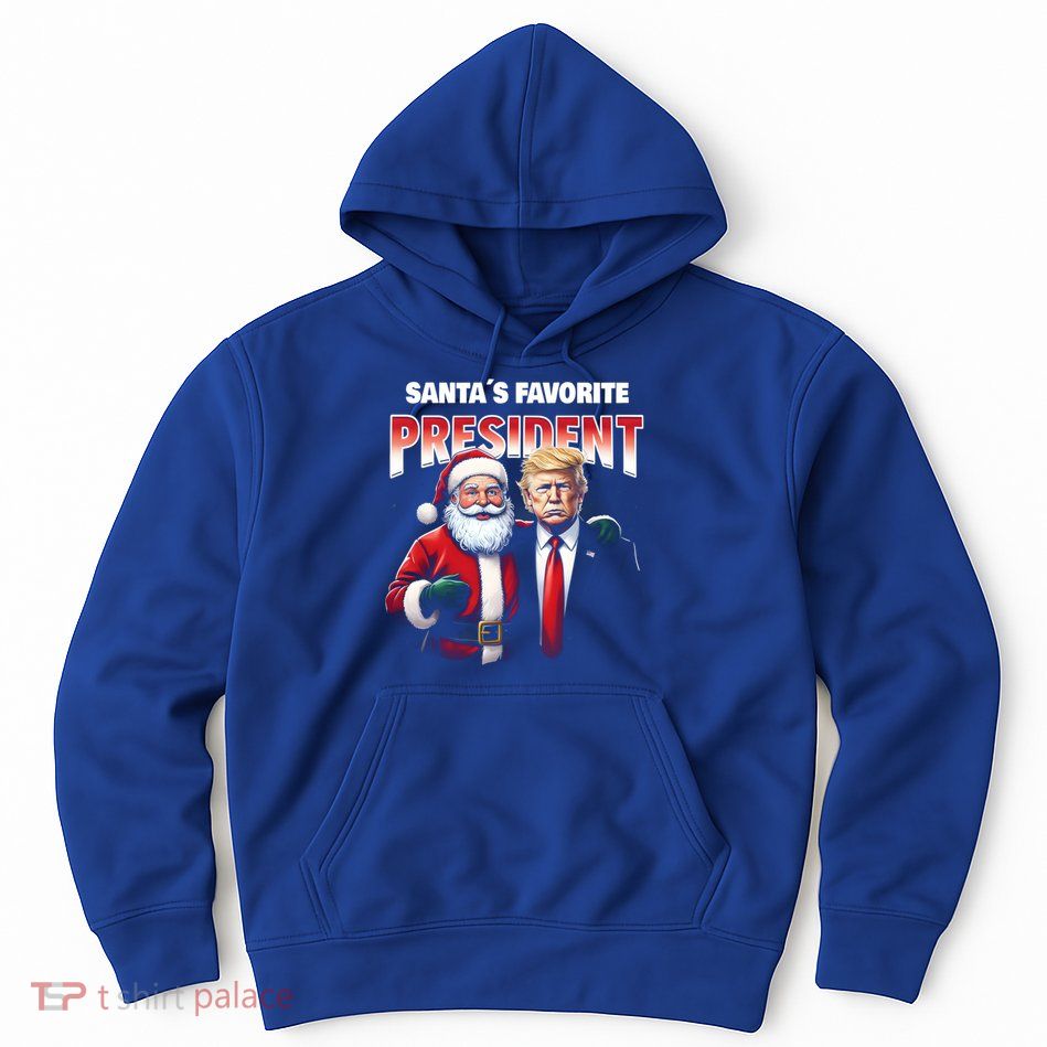 Funny Christmas Trump With Santa Favorite President Meaningful Gift Hoodie