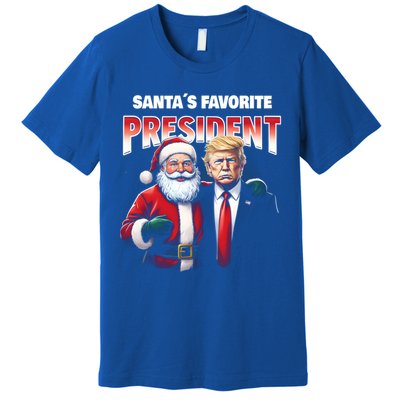 Funny Christmas Trump With Santa Favorite President Meaningful Gift Premium T-Shirt