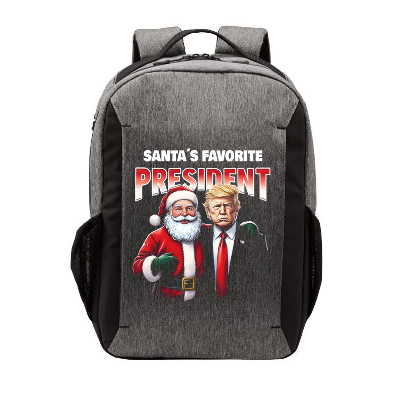Funny Christmas Trump With Santa Favorite President Meaningful Gift Vector Backpack