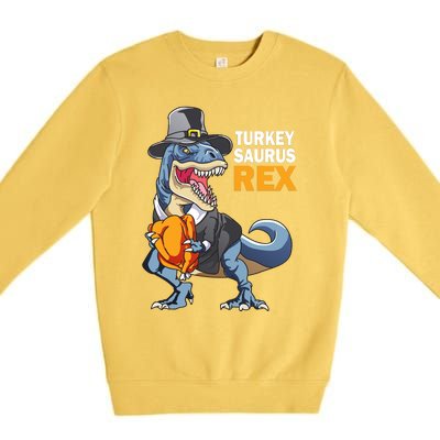 Funny Cute Turkeysaurus Rex Premium Crewneck Sweatshirt