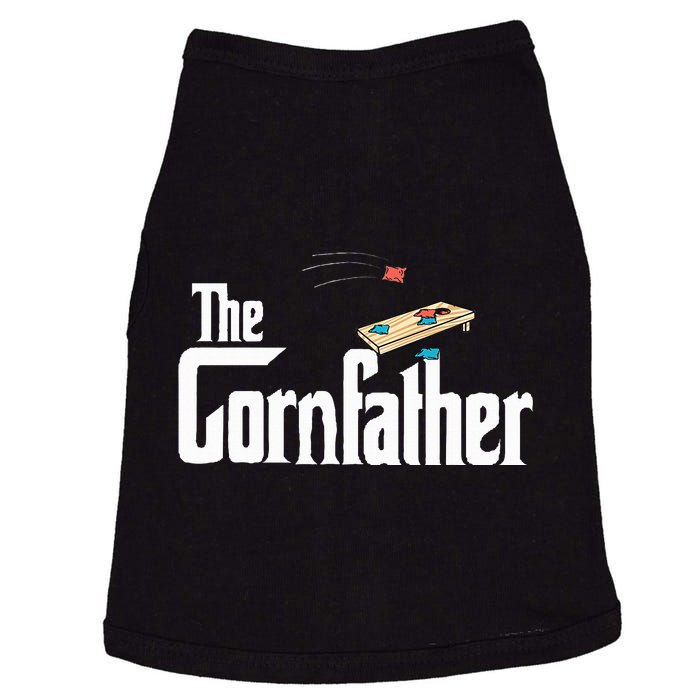 Funny Cornhole The Cornfather Funny Fathers Doggie Tank