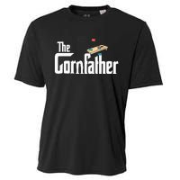 Funny Cornhole The Cornfather Funny Fathers Cooling Performance Crew T-Shirt