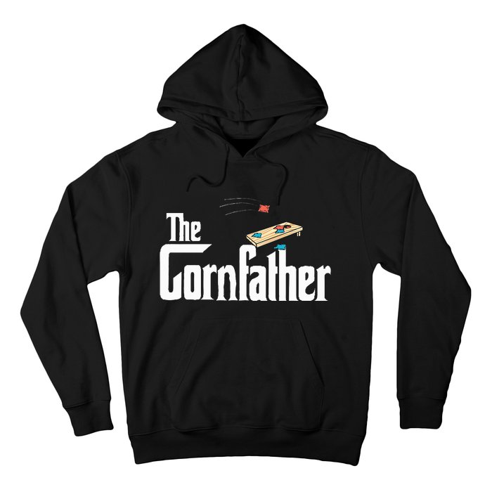 Funny Cornhole The Cornfather Funny Fathers Hoodie