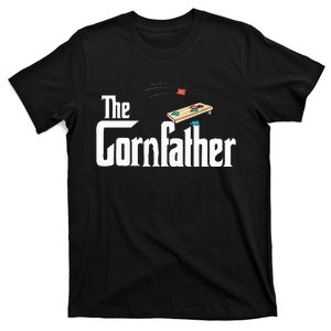 Funny Cornhole The Cornfather Funny Fathers T-Shirt