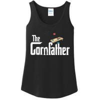 Funny Cornhole The Cornfather Funny Fathers Ladies Essential Tank