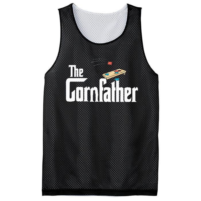 Funny Cornhole The Cornfather Funny Fathers Mesh Reversible Basketball Jersey Tank