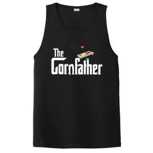 Funny Cornhole The Cornfather Funny Fathers PosiCharge Competitor Tank