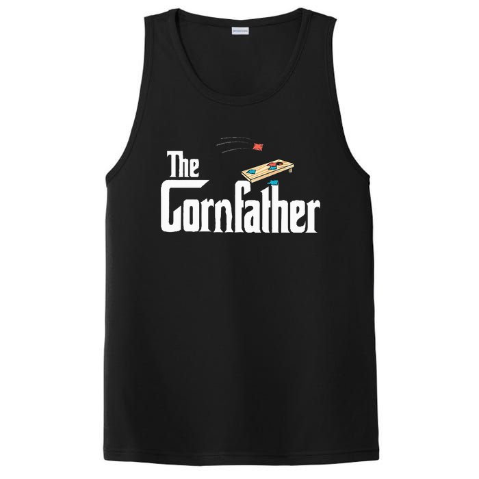 Funny Cornhole The Cornfather Funny Fathers PosiCharge Competitor Tank