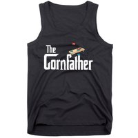 Funny Cornhole The Cornfather Funny Fathers Tank Top