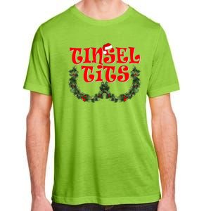 Funny Christmas Tinsel Tits Matching Couples Shirts Adult ChromaSoft Performance T-Shirt