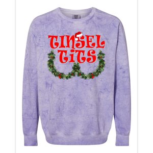 Funny Christmas Tinsel Tits Matching Couples Shirts Colorblast Crewneck Sweatshirt