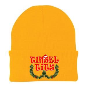 Funny Christmas Tinsel Tits Matching Couples Shirts Knit Cap Winter Beanie