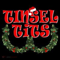 Funny Christmas Tinsel Tits Matching Couples Shirts Apron