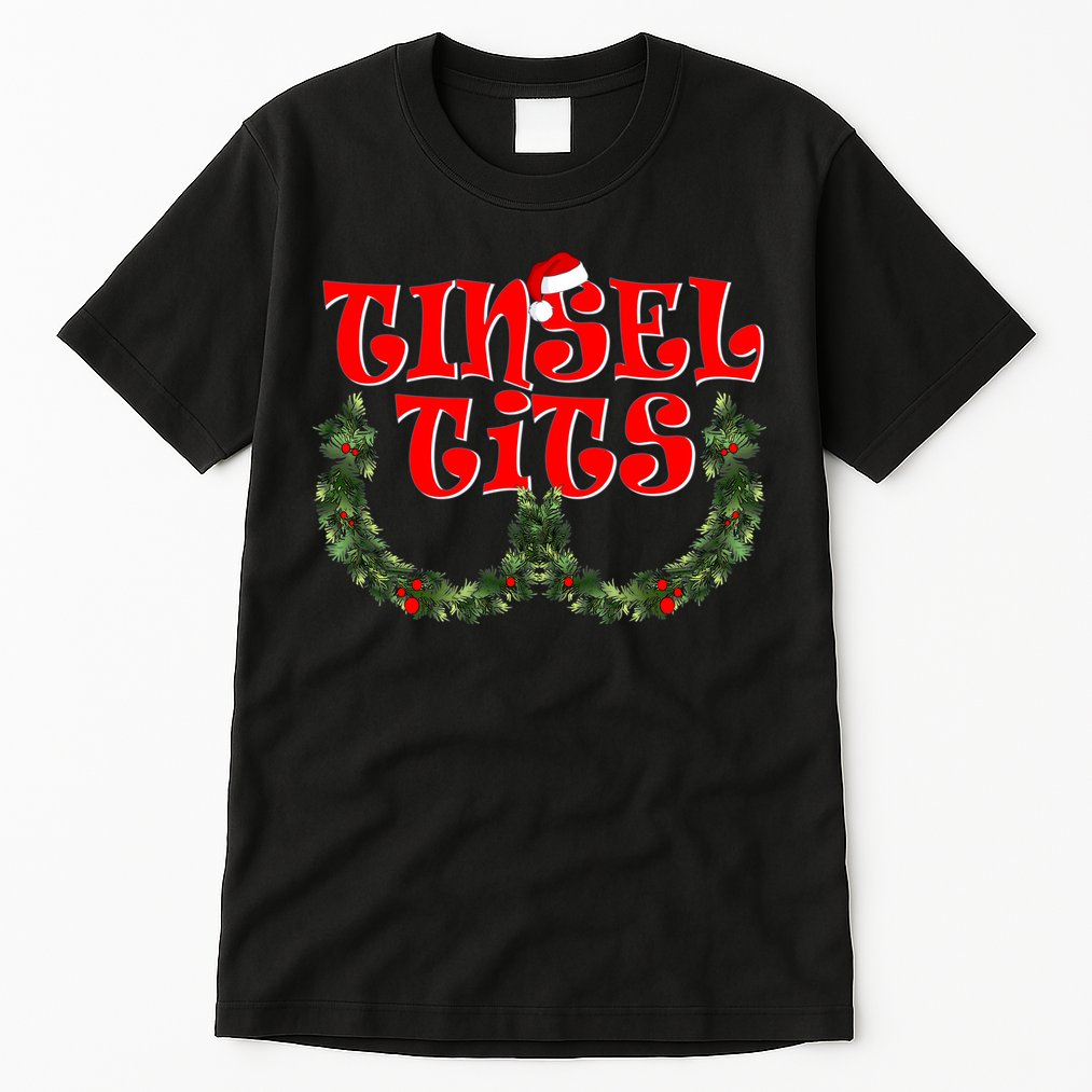 Funny Christmas Tinsel Tits Matching Couples Shirts Tall T-Shirt