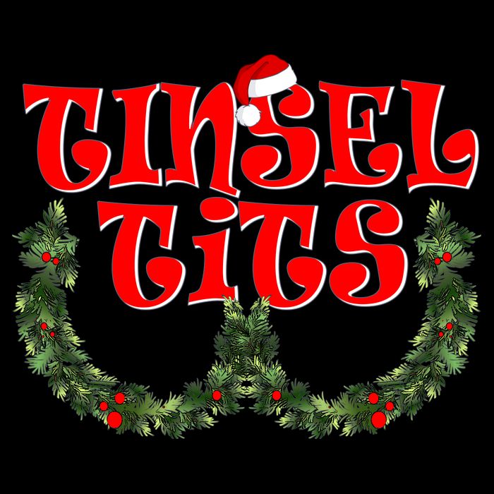 Funny Christmas Tinsel Tits Matching Couples Shirts Poster