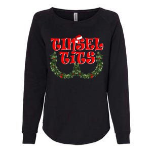 Funny Christmas Tinsel Tits Matching Couples Shirts Womens California Wash Sweatshirt