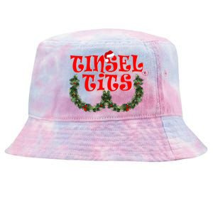 Funny Christmas Tinsel Tits Matching Couples Shirts Tie-Dyed Bucket Hat