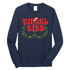 Funny Christmas Tinsel Tits Matching Couples Shirts Long Sleeve Shirt