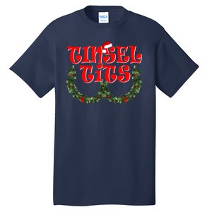 Funny Christmas Tinsel Tits Matching Couples Shirts Tall T-Shirt